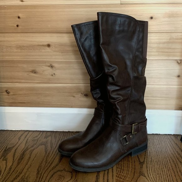 Tall Brown Leather Boots - Picture 1 of 3